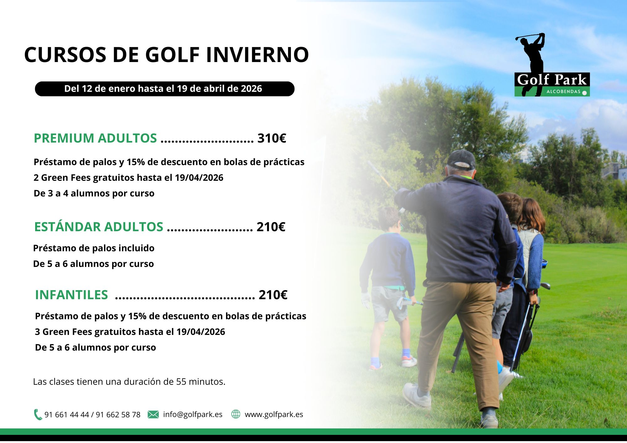 CURSOS DE GOLF DE INVIERNO
