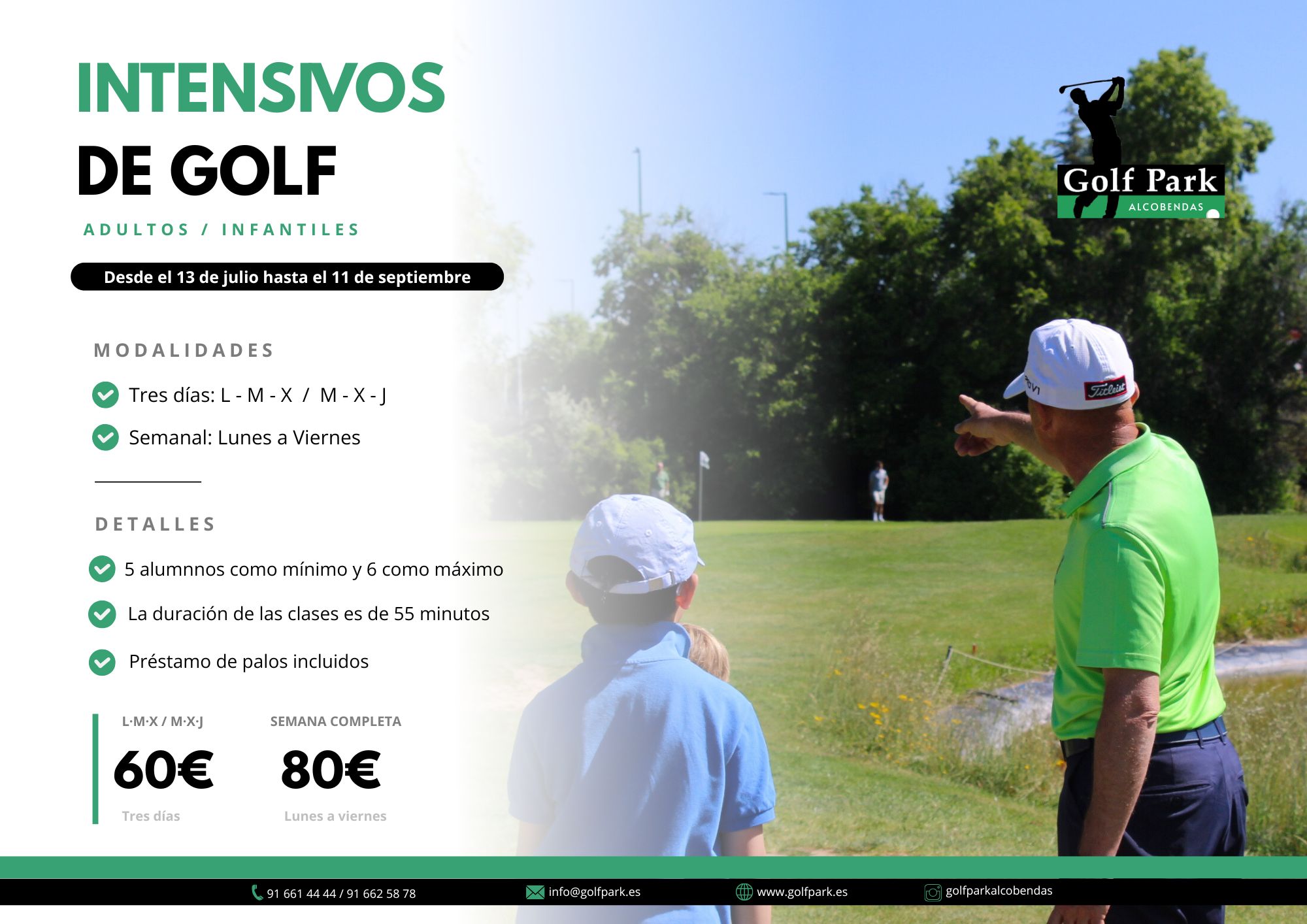 CURSO GOLF VERANO